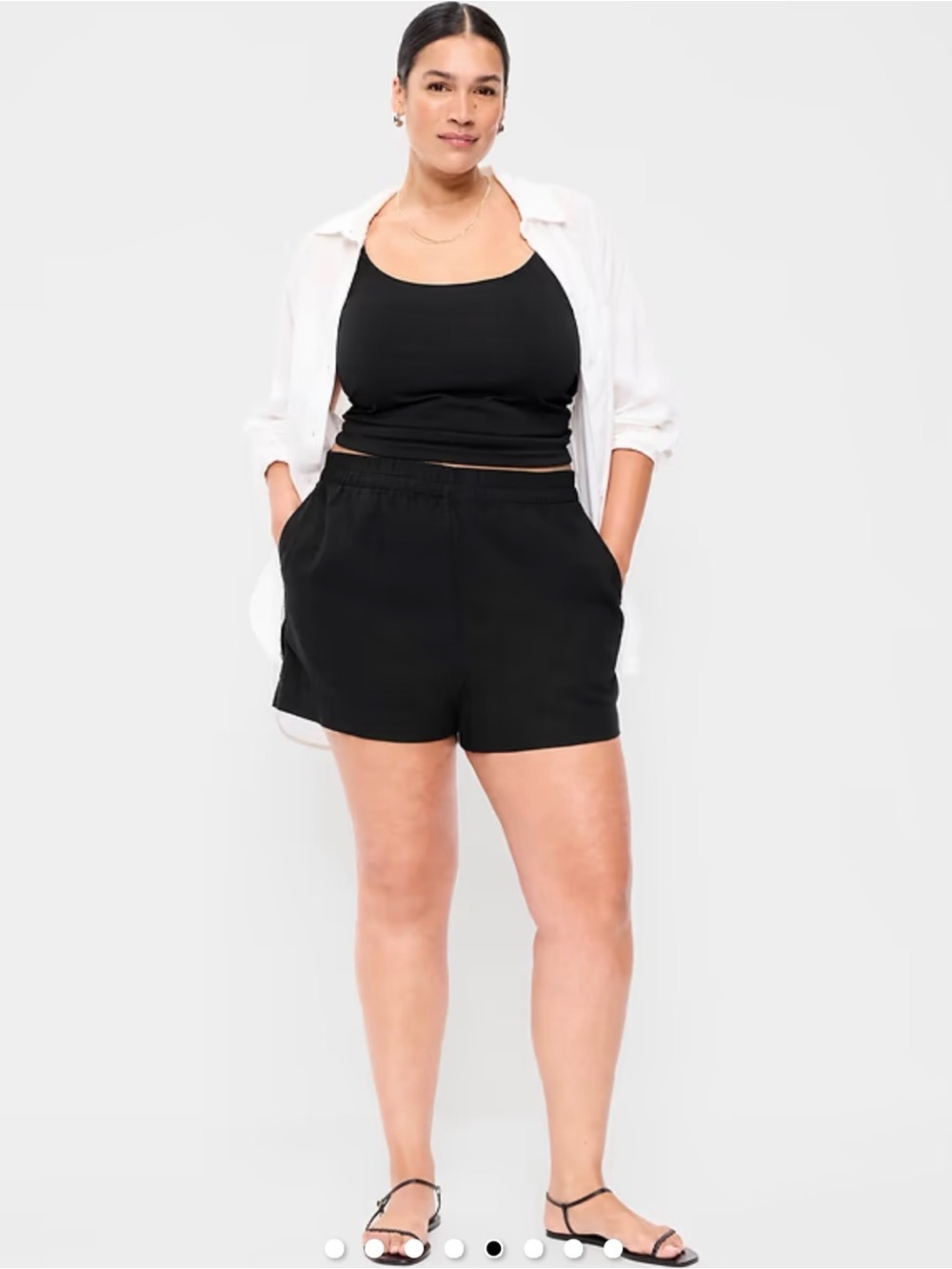 Old Navy Black High-Waist Elastic-Waist Shorts